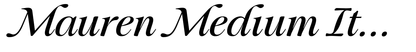Mauren Medium Italic